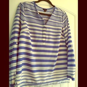 Striped talbots blouse